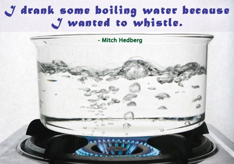Quote of the Day - The Boiling Water That Whistles